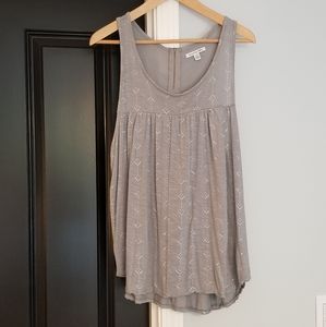 Boho Babydoll Top in Grey & Silver